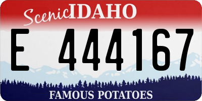 ID license plate E444167