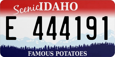 ID license plate E444191