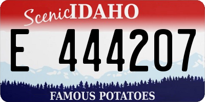 ID license plate E444207