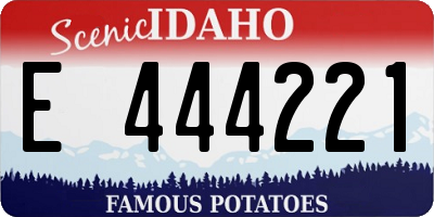 ID license plate E444221