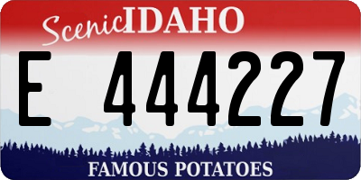 ID license plate E444227