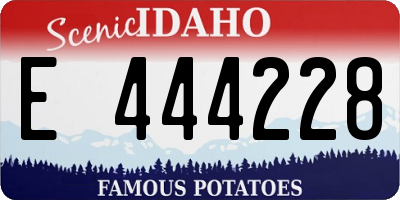 ID license plate E444228