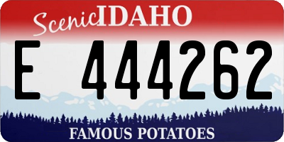 ID license plate E444262
