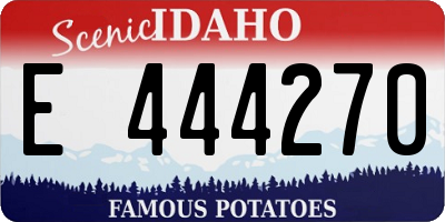 ID license plate E444270