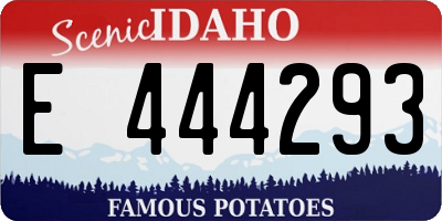 ID license plate E444293