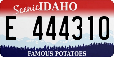 ID license plate E444310