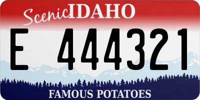 ID license plate E444321