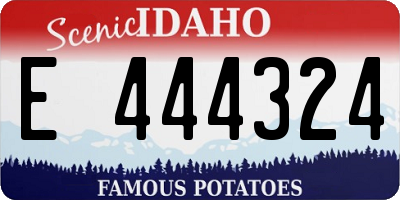 ID license plate E444324