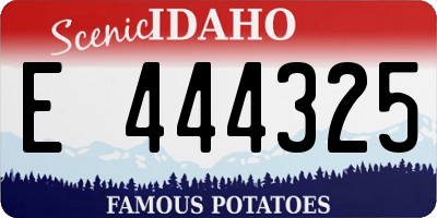 ID license plate E444325