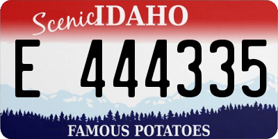 ID license plate E444335