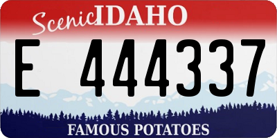 ID license plate E444337