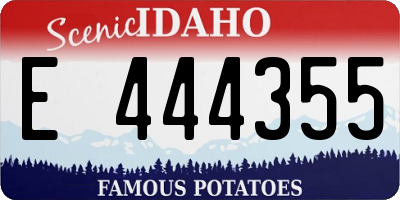 ID license plate E444355