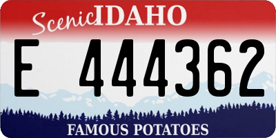ID license plate E444362