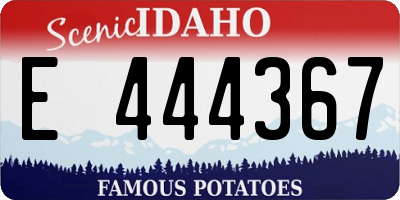 ID license plate E444367