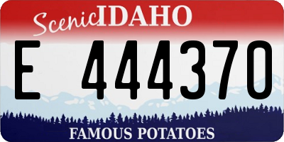 ID license plate E444370