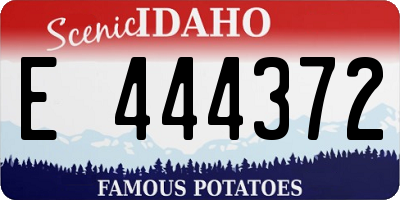 ID license plate E444372