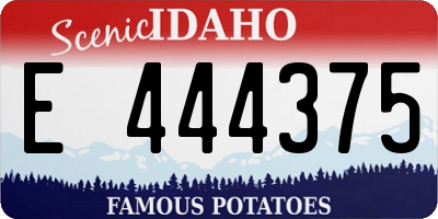 ID license plate E444375