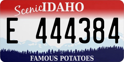ID license plate E444384