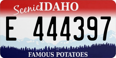 ID license plate E444397