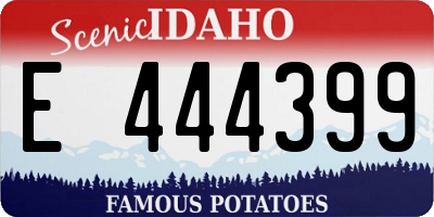 ID license plate E444399