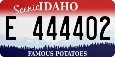 ID license plate E444402