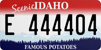 ID license plate E444404