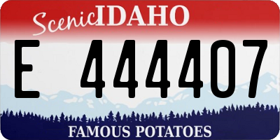 ID license plate E444407
