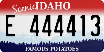 ID license plate E444413