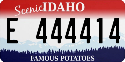 ID license plate E444414