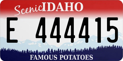 ID license plate E444415