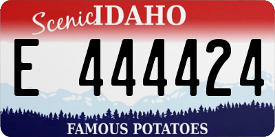 ID license plate E444424