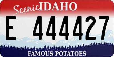ID license plate E444427