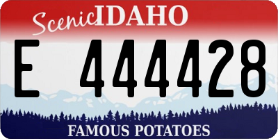 ID license plate E444428