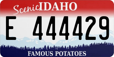 ID license plate E444429
