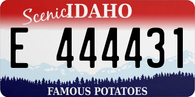 ID license plate E444431