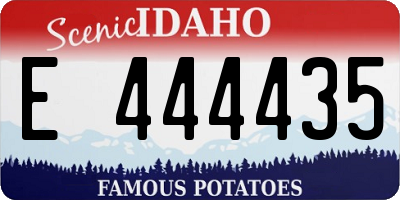ID license plate E444435