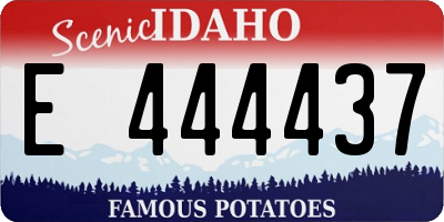 ID license plate E444437
