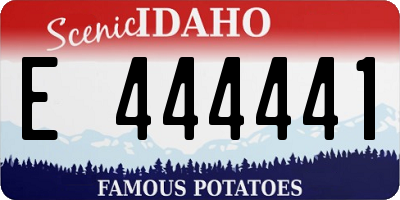 ID license plate E444441