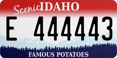ID license plate E444443
