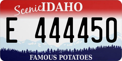 ID license plate E444450