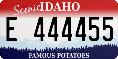 ID license plate E444455