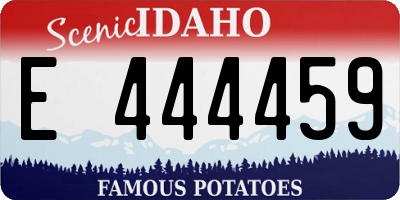 ID license plate E444459