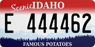 ID license plate E444462