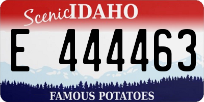 ID license plate E444463