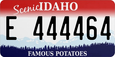 ID license plate E444464