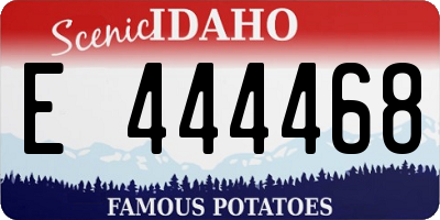 ID license plate E444468