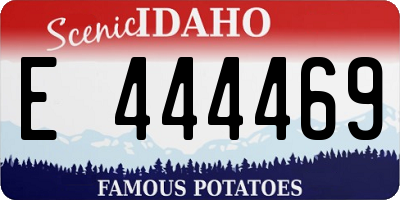 ID license plate E444469
