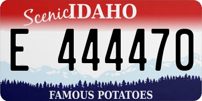ID license plate E444470