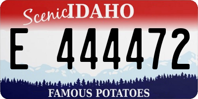 ID license plate E444472