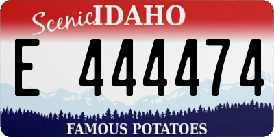 ID license plate E444474